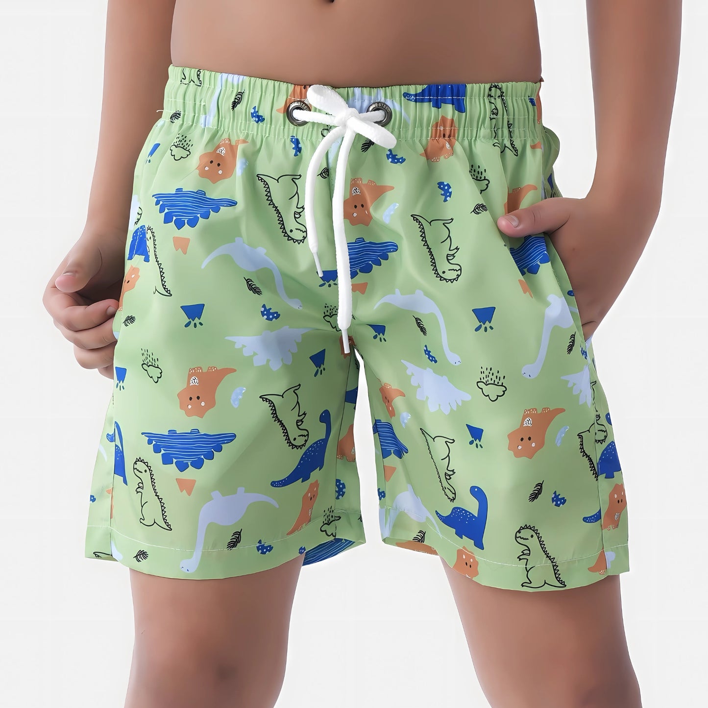 Dinosaurs Green Microfiber Swimshort