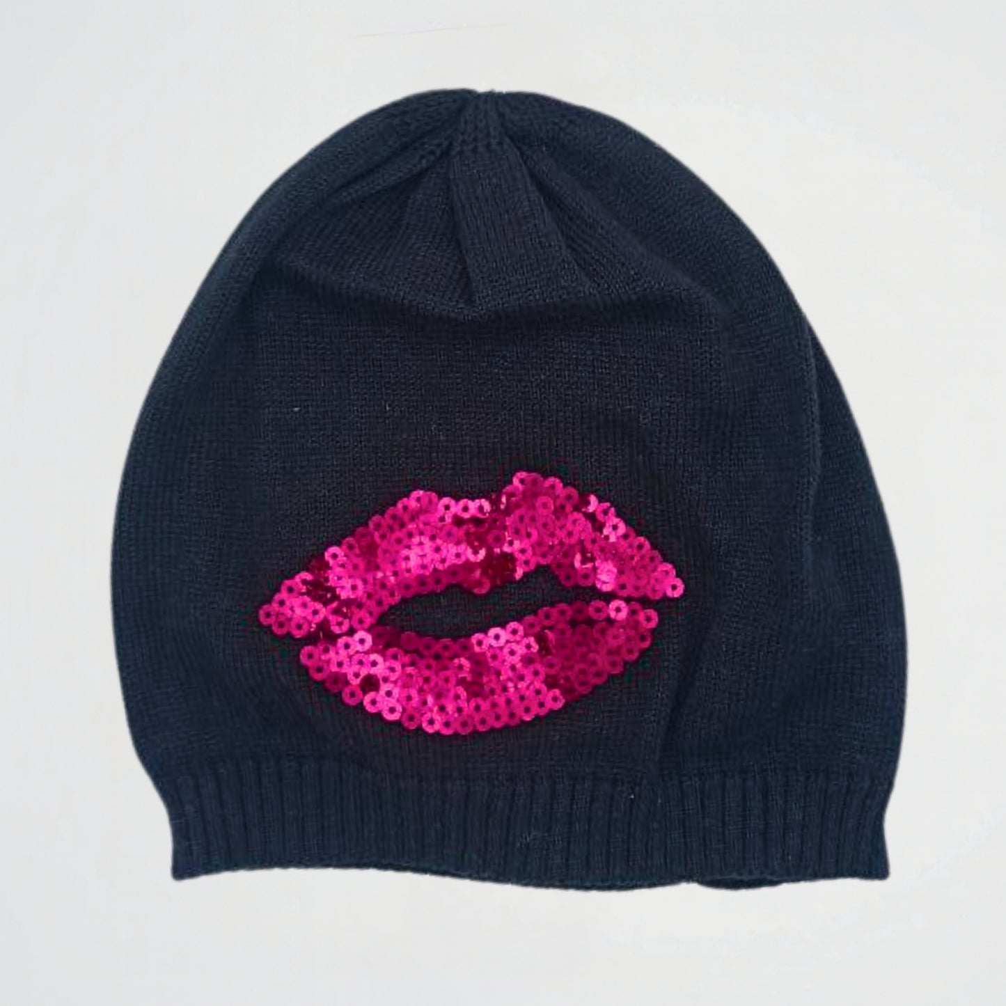 Glitter Lips Navy Fleece Ice Cap