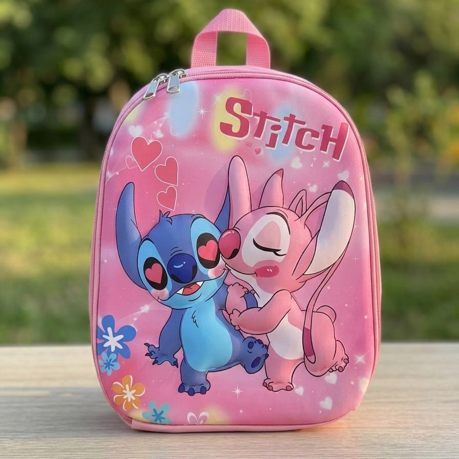 Stitch And Angel Acrylic Small Backpack
