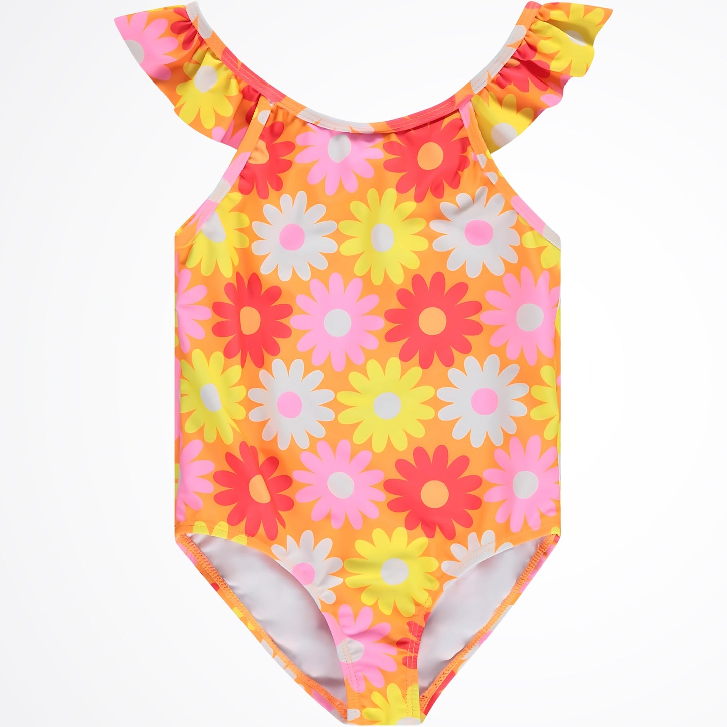 Floral Orange Swimsuit