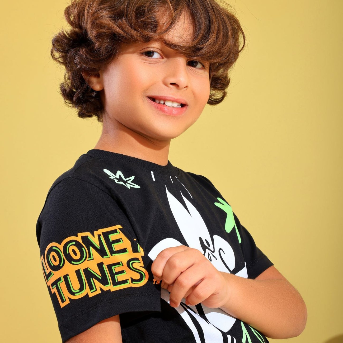 Daffy Duck Black Cotton Short Pyjama Set