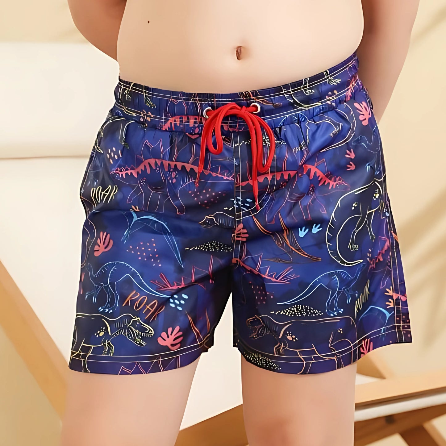 Dinosaur Navy Microfiber Swimshort