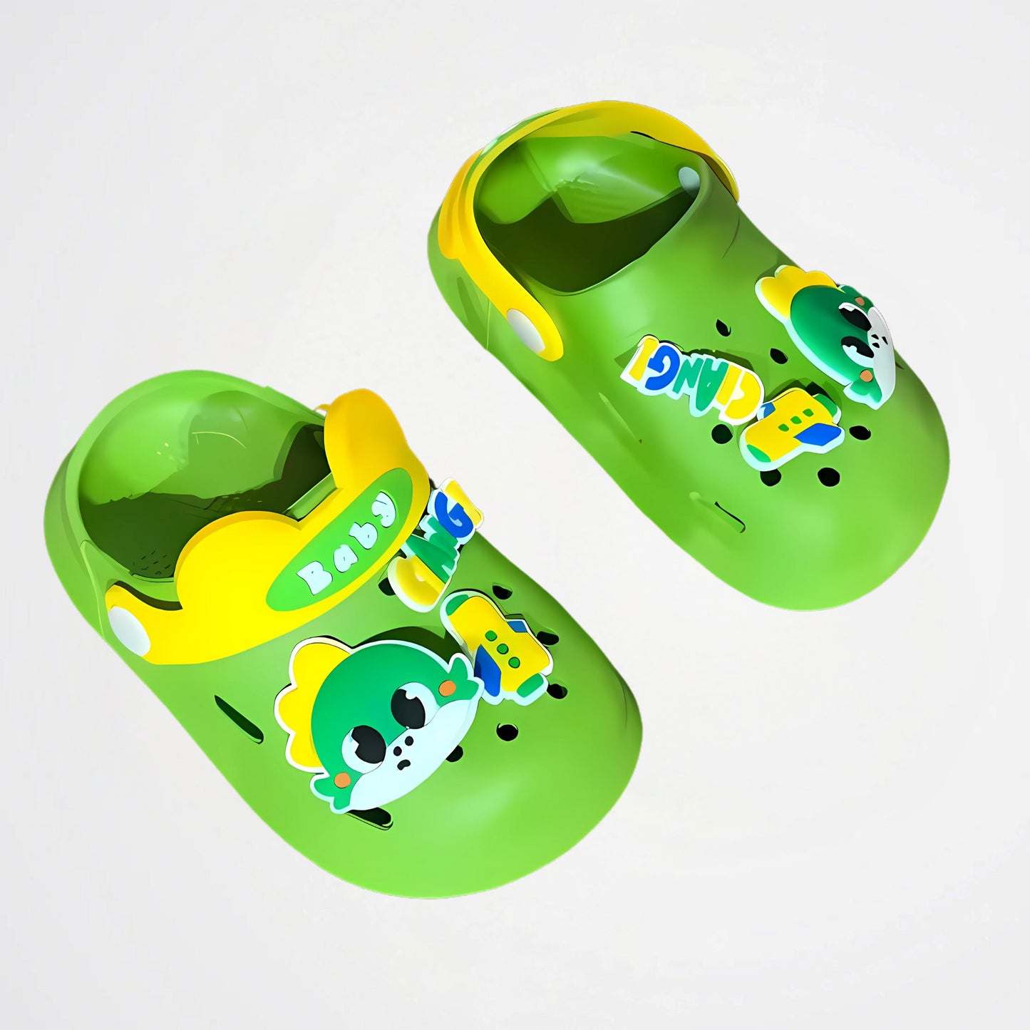 Dinosaur Green Clogs