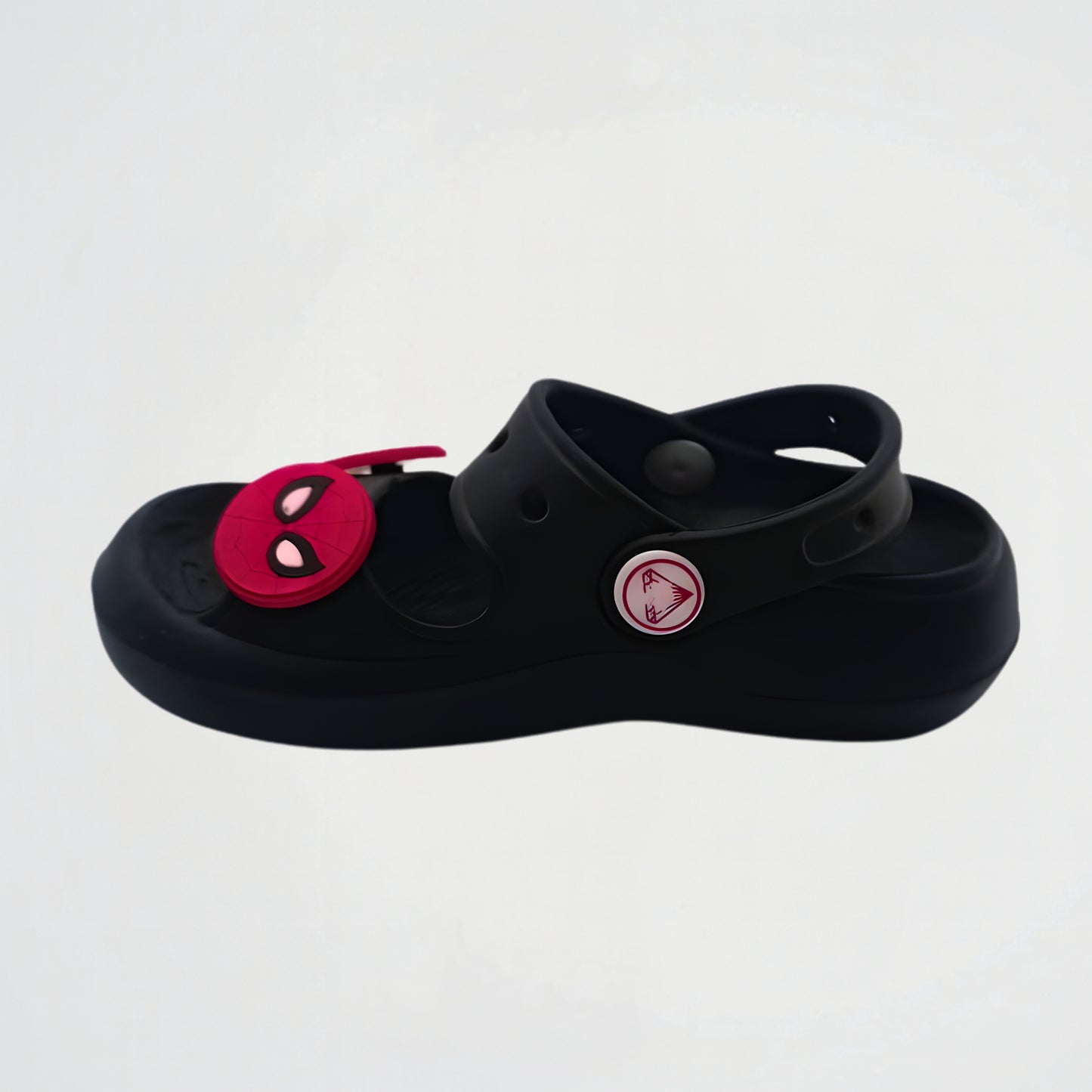 Spiderman Logo Black Rubber Sandal