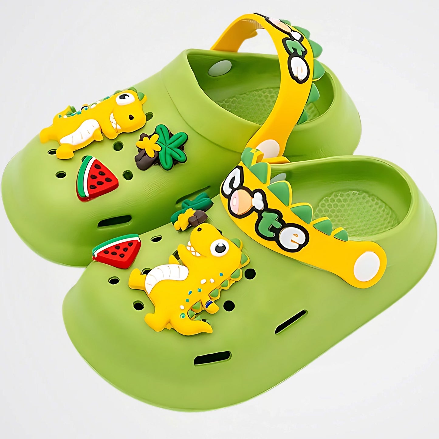 Dinosaur Green Clogs