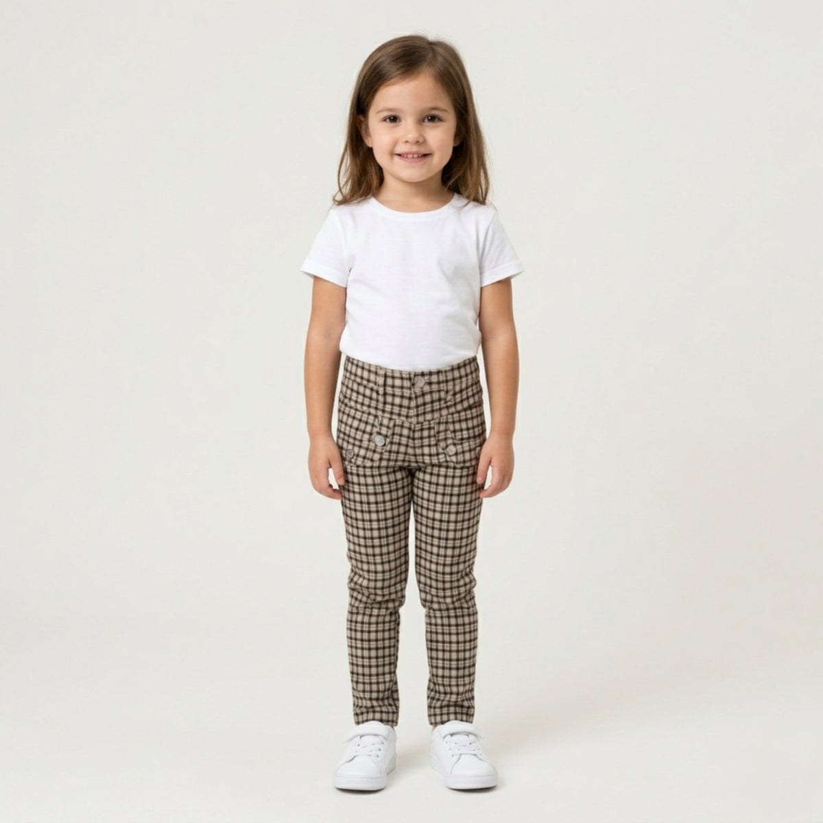 Basic Caro Beige Denim Pants