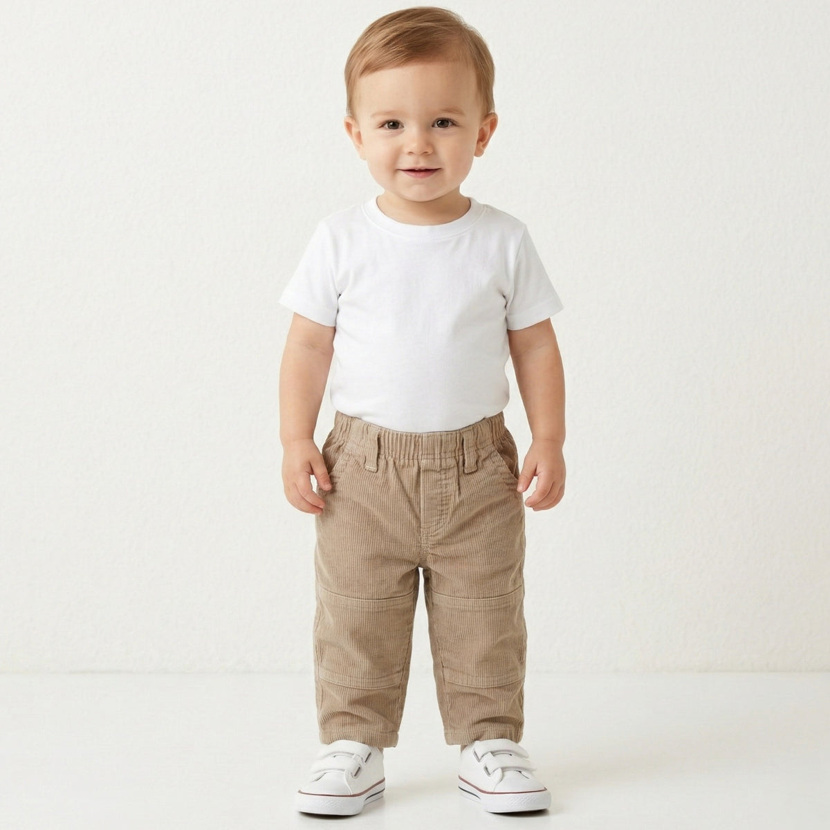 Basic Beige Gabardine Pants