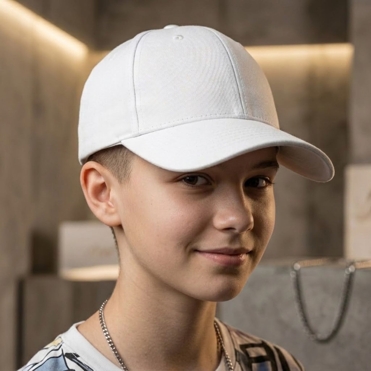 Basic White Cap