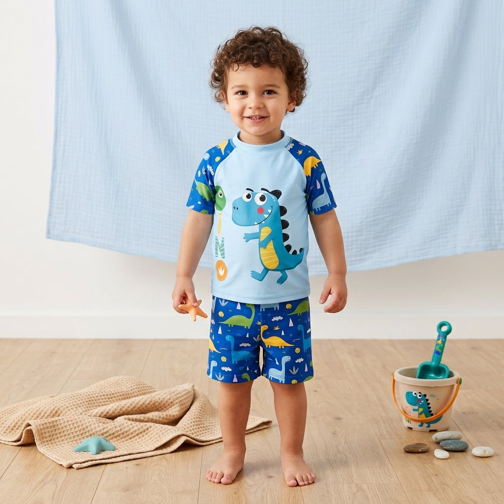 Dino Rash Guard Swim Set