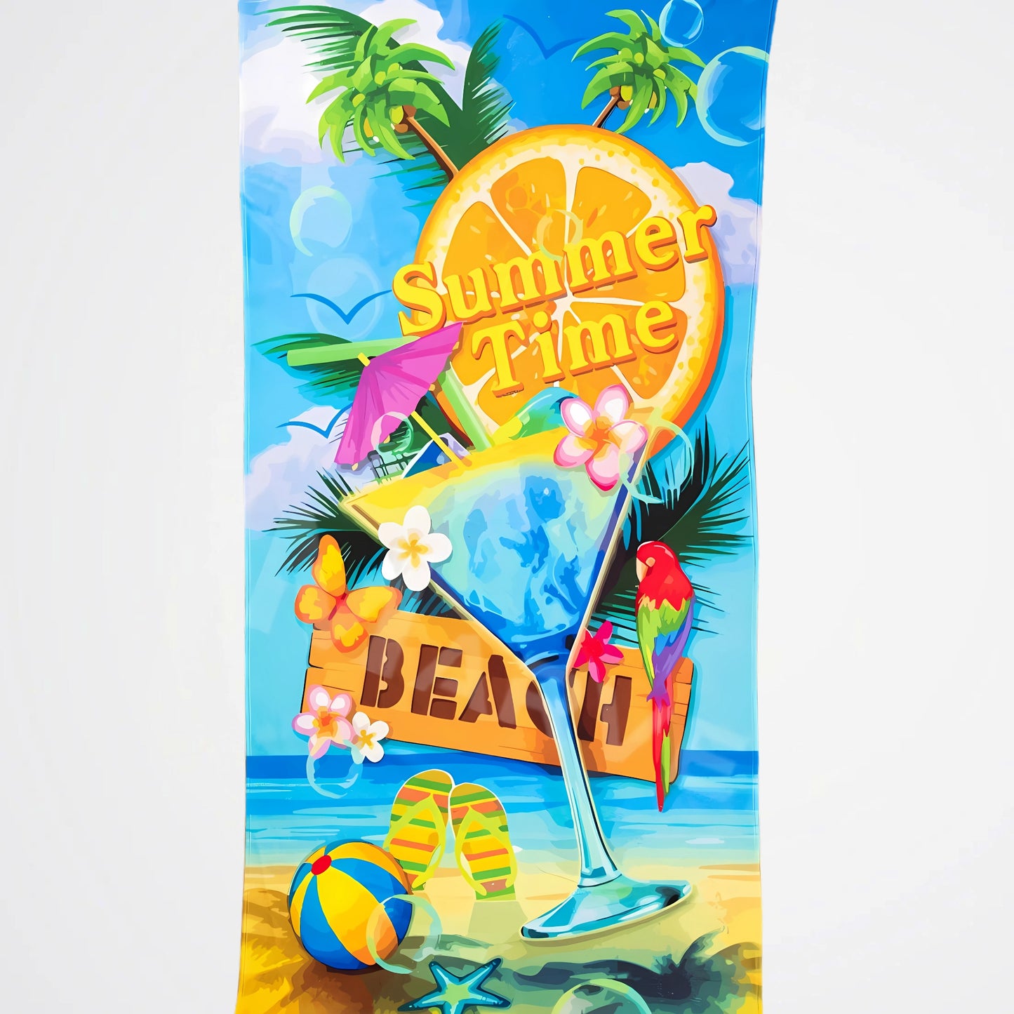 Summer Time Microfiber Beach Towel