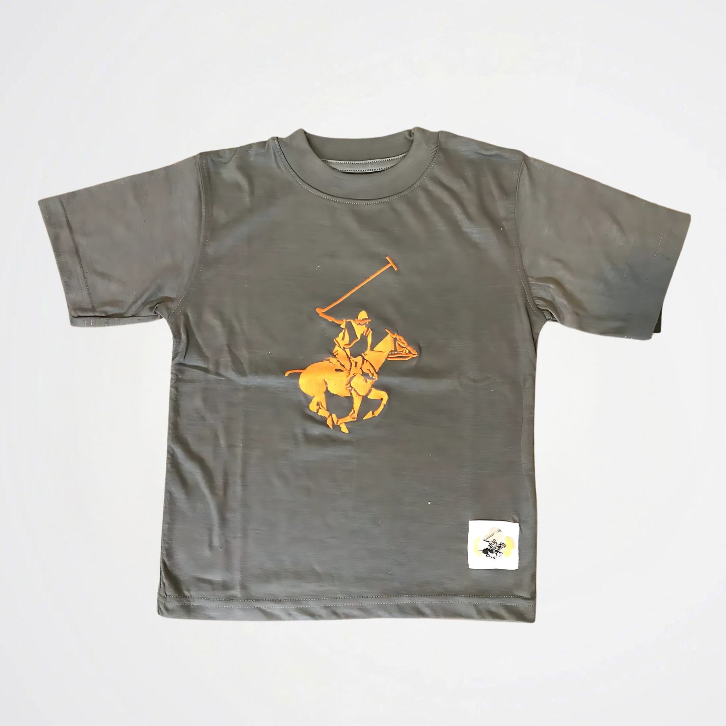 Horse Polo Brown Cotton T-Shirt