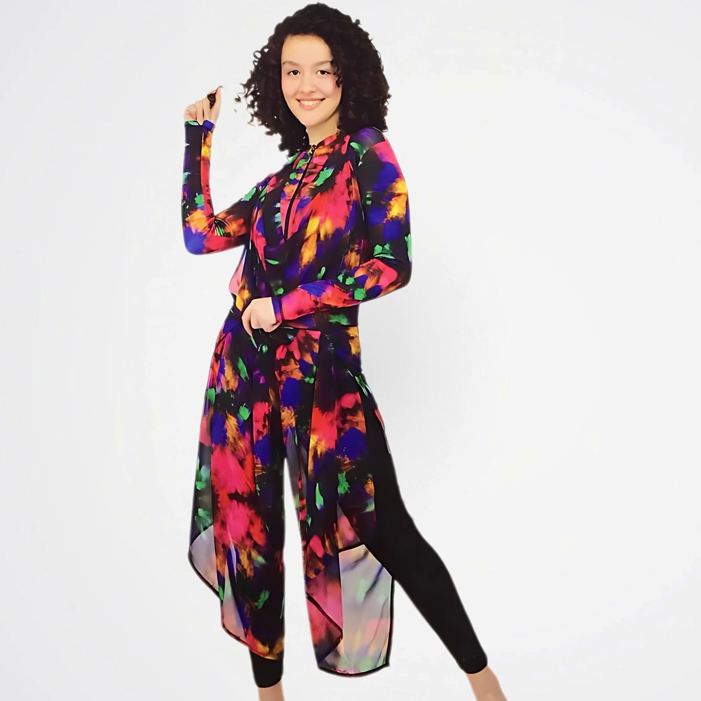 Misty Multi-Color Rash Guard Swimsuit