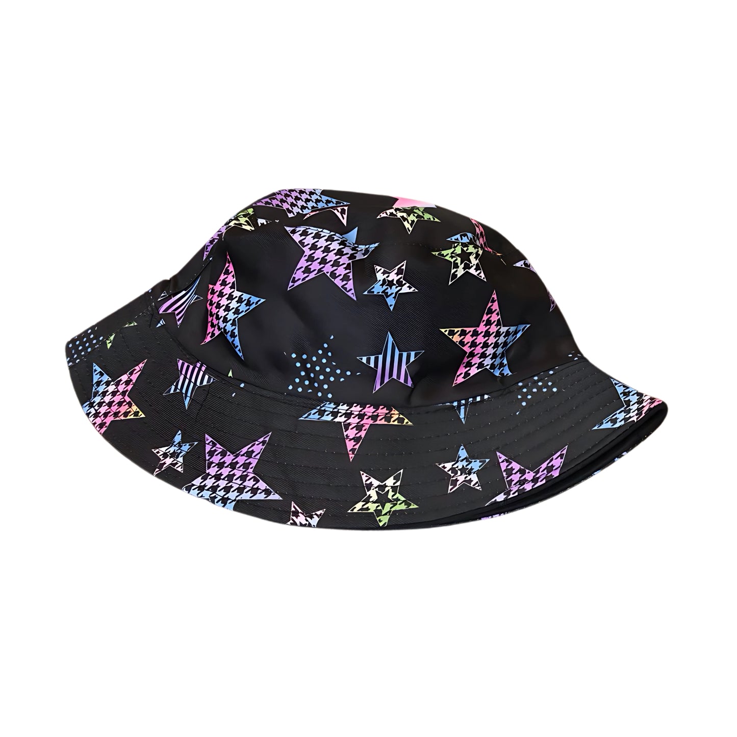 Stars Black Bucket Hat