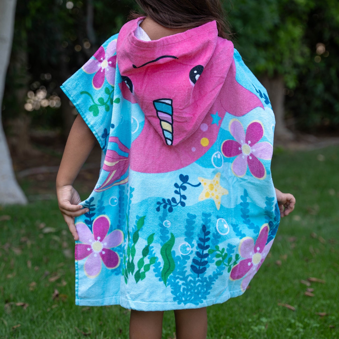 Unicorn Dolphin Beach Poncho