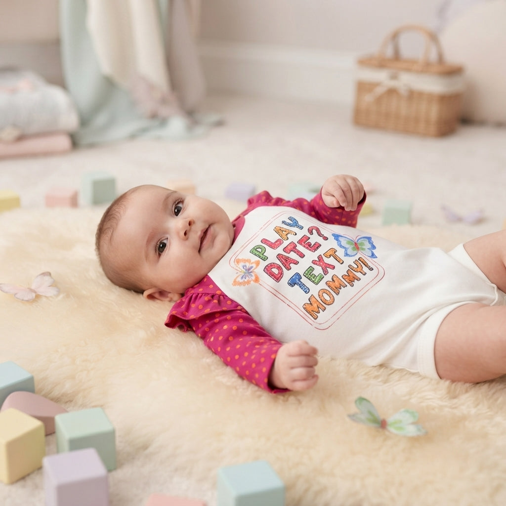 Play Date Text Mommy Cotton Bodysuit