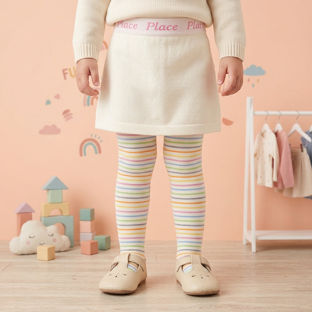 Striped Colorful Cotton Collants