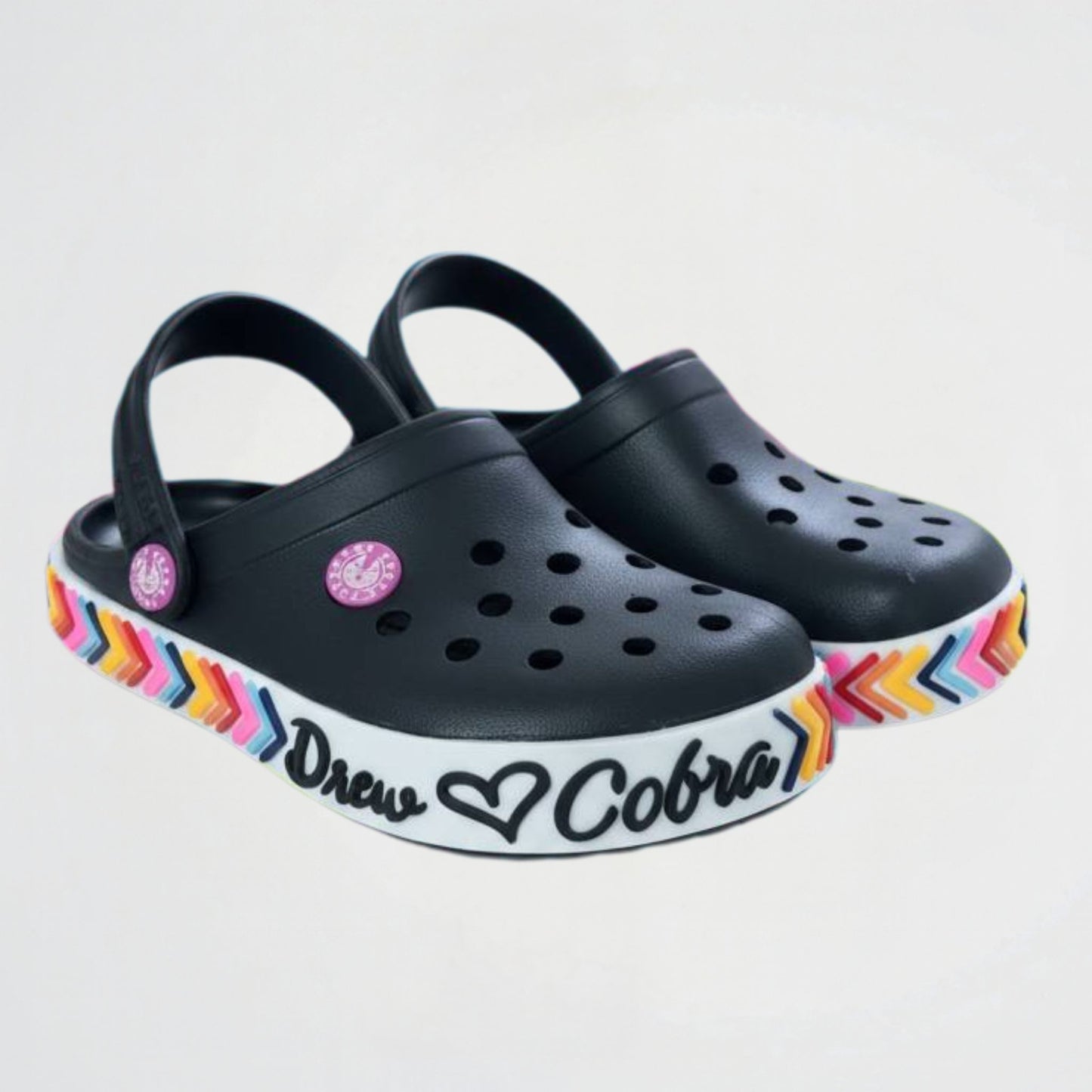 Graphic Black Clogs