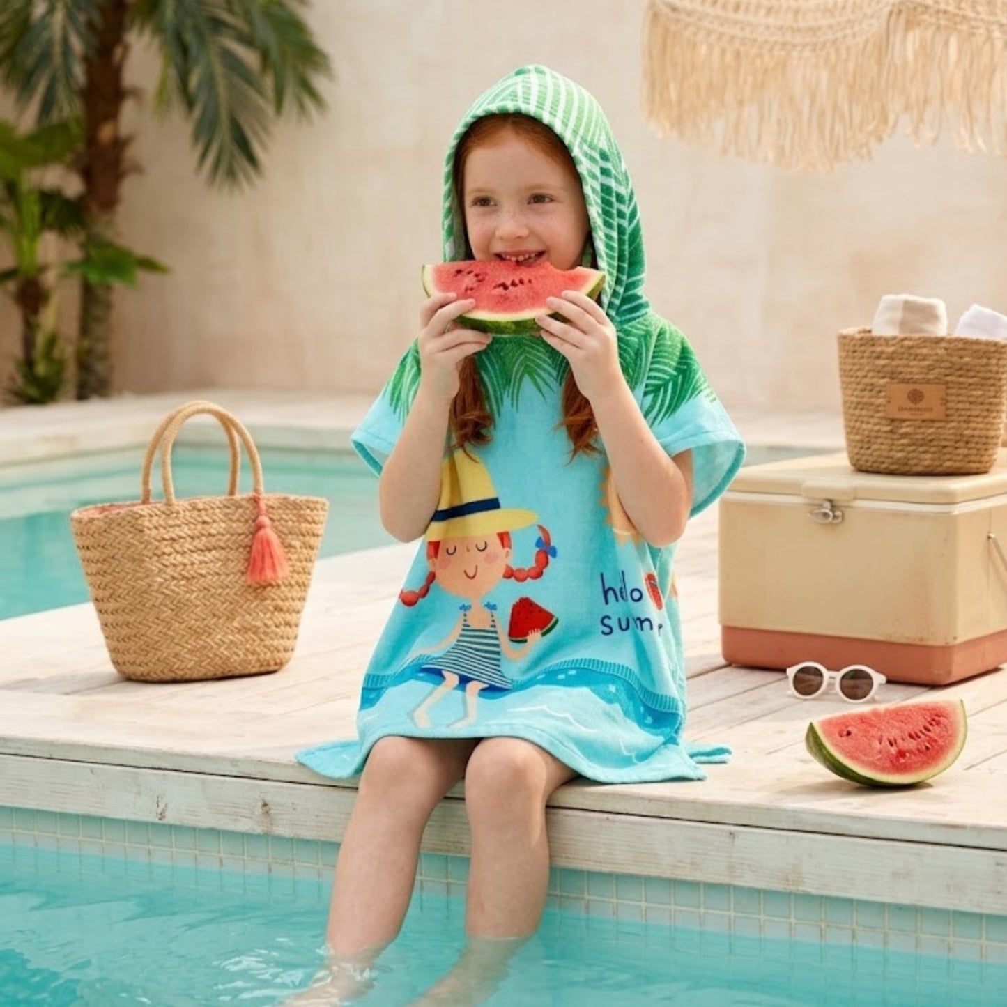 Hello Summer Beach Poncho