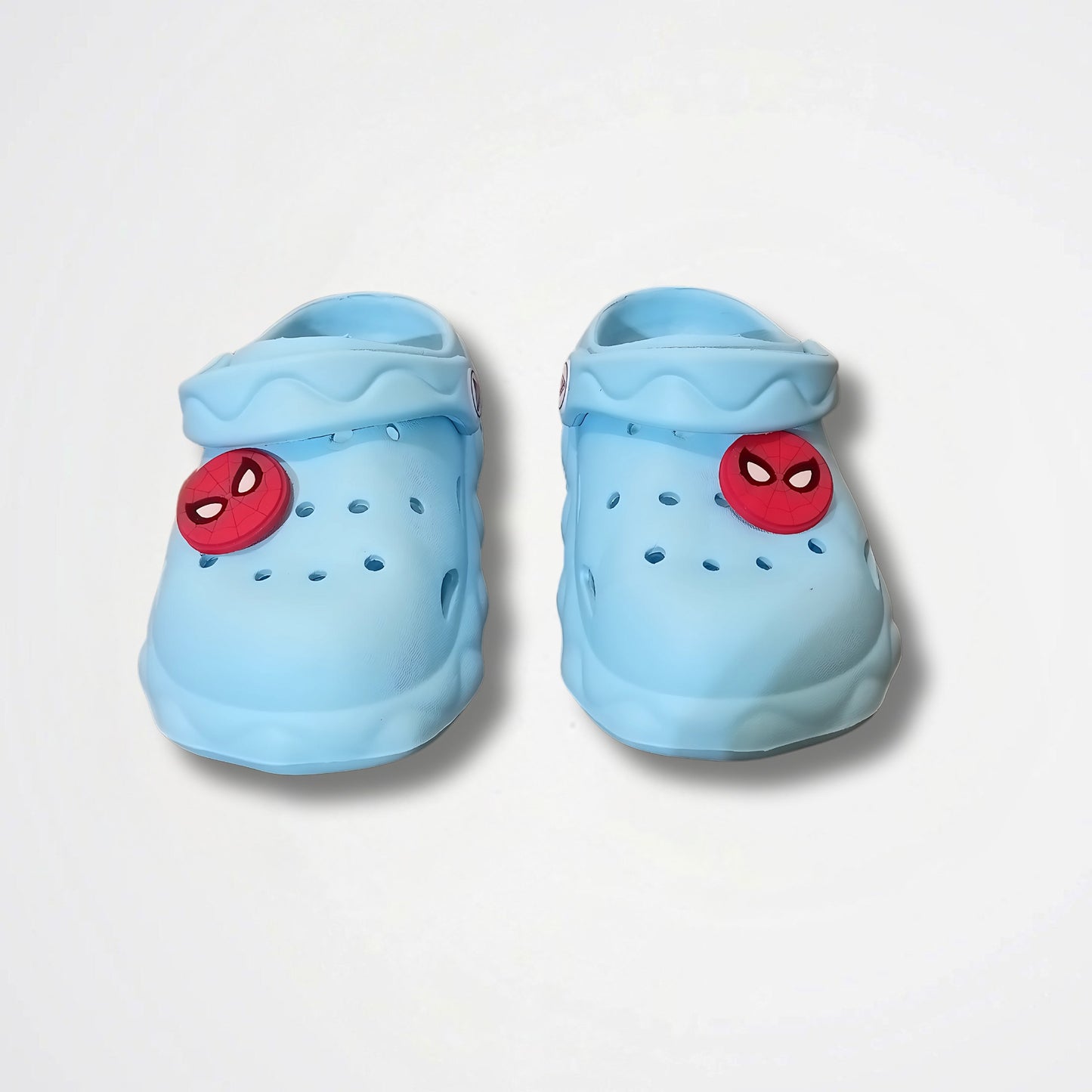 Spiderman Face Blue Clogs