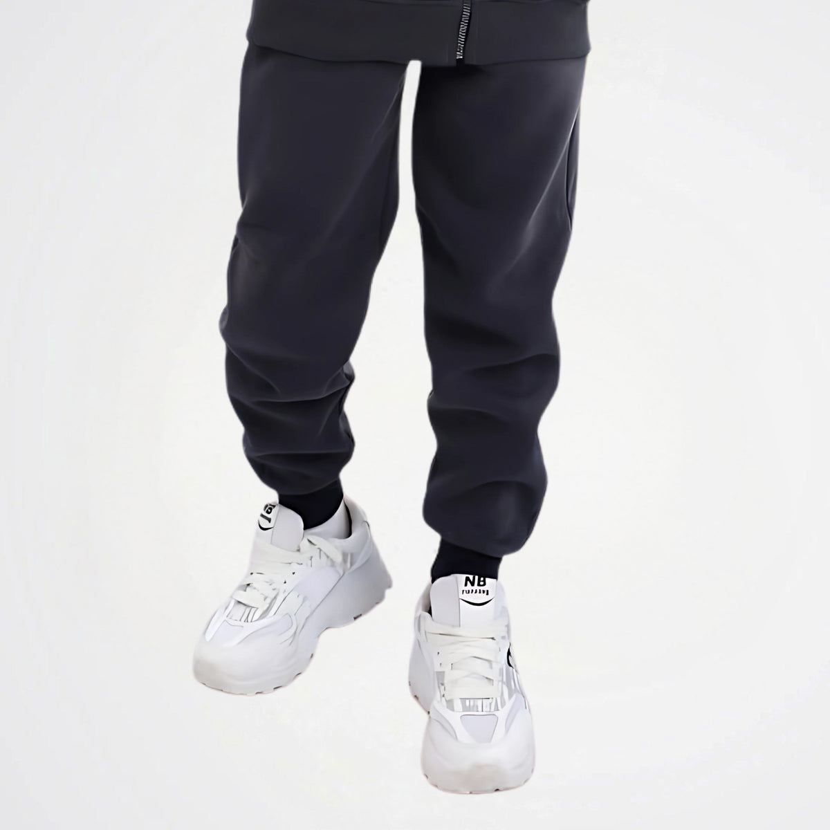 Basic Graphite Grey Cotton Sweat Pants