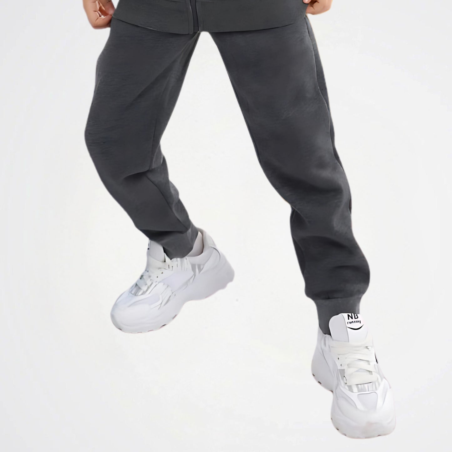 Basic Dark Grey Cotton Sweat Pants