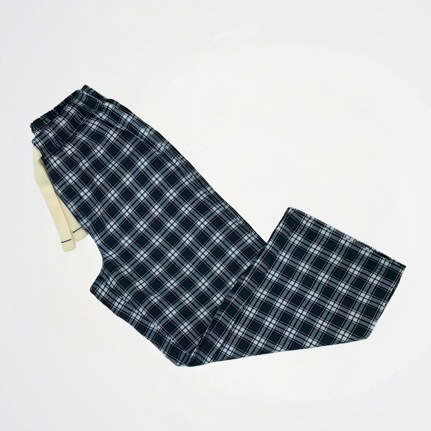 Caro Pattern Grey/Black Cotton Pyjama Pants