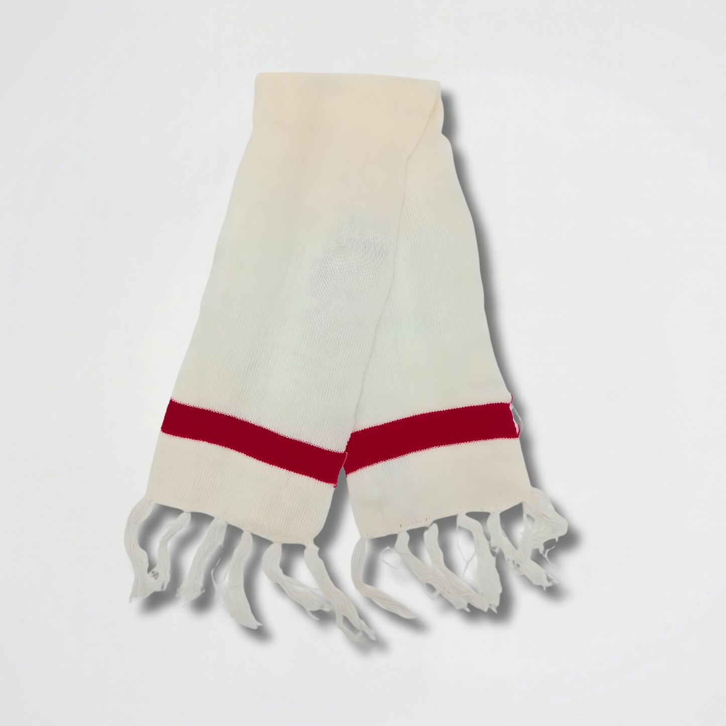Striped White knitwear Scarf