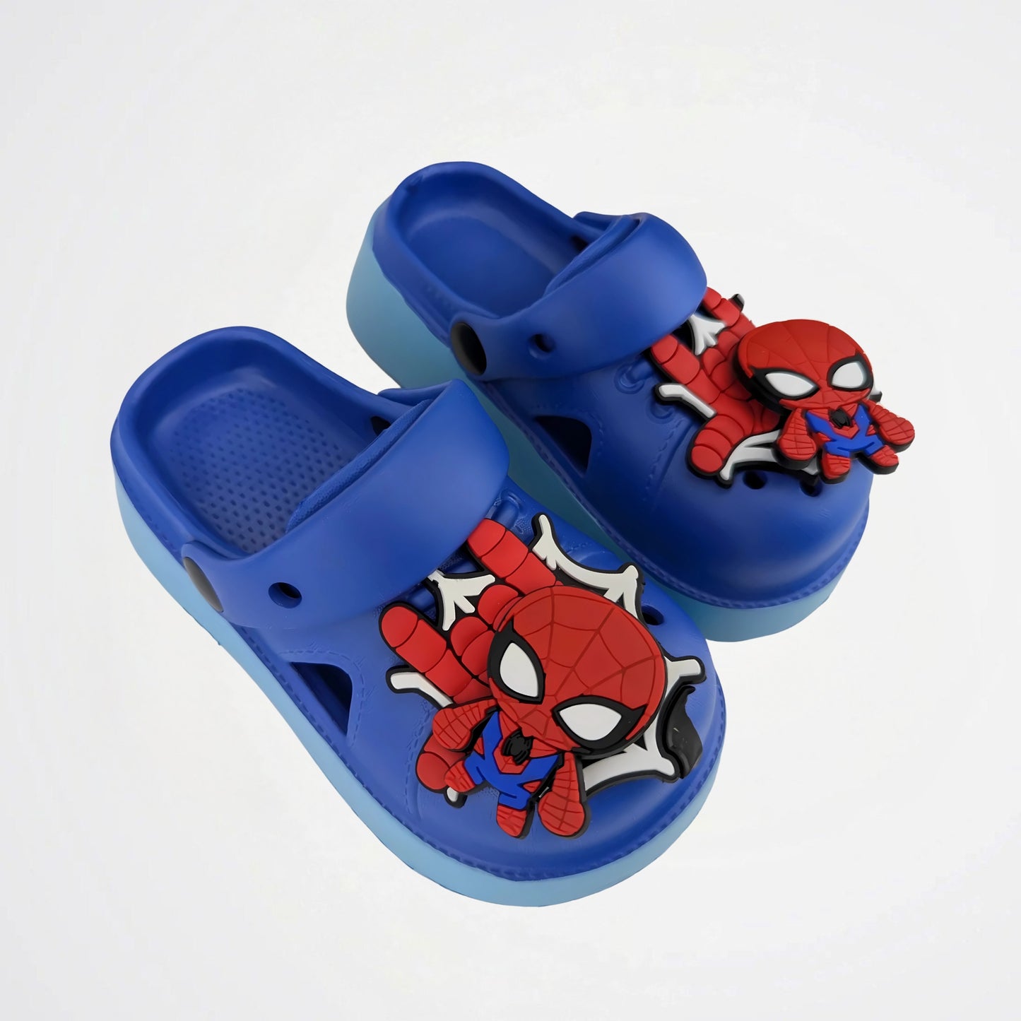Spiderman Web Blue Clogs