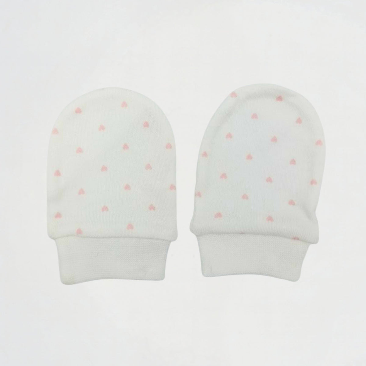 Hearts White Wool Gloves