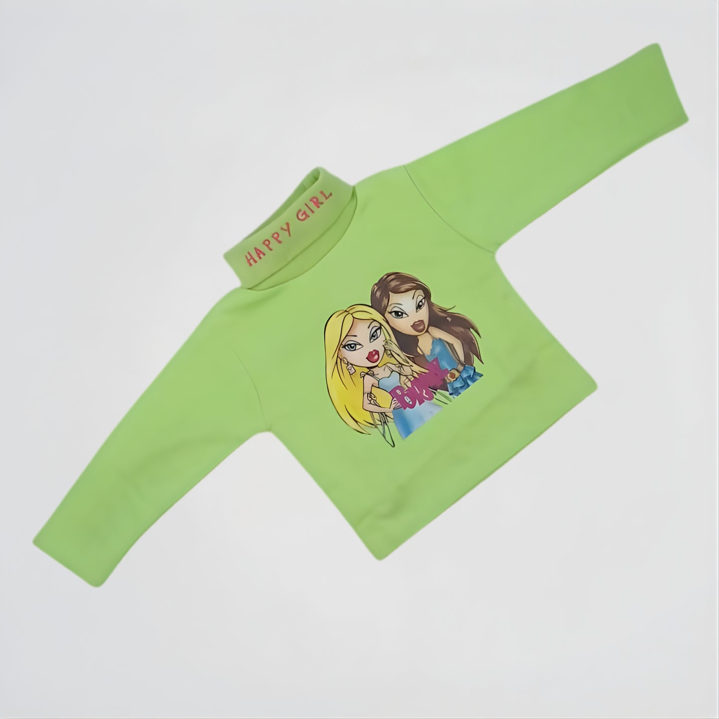 Barbie Green Fleece Roll Neck Pullover