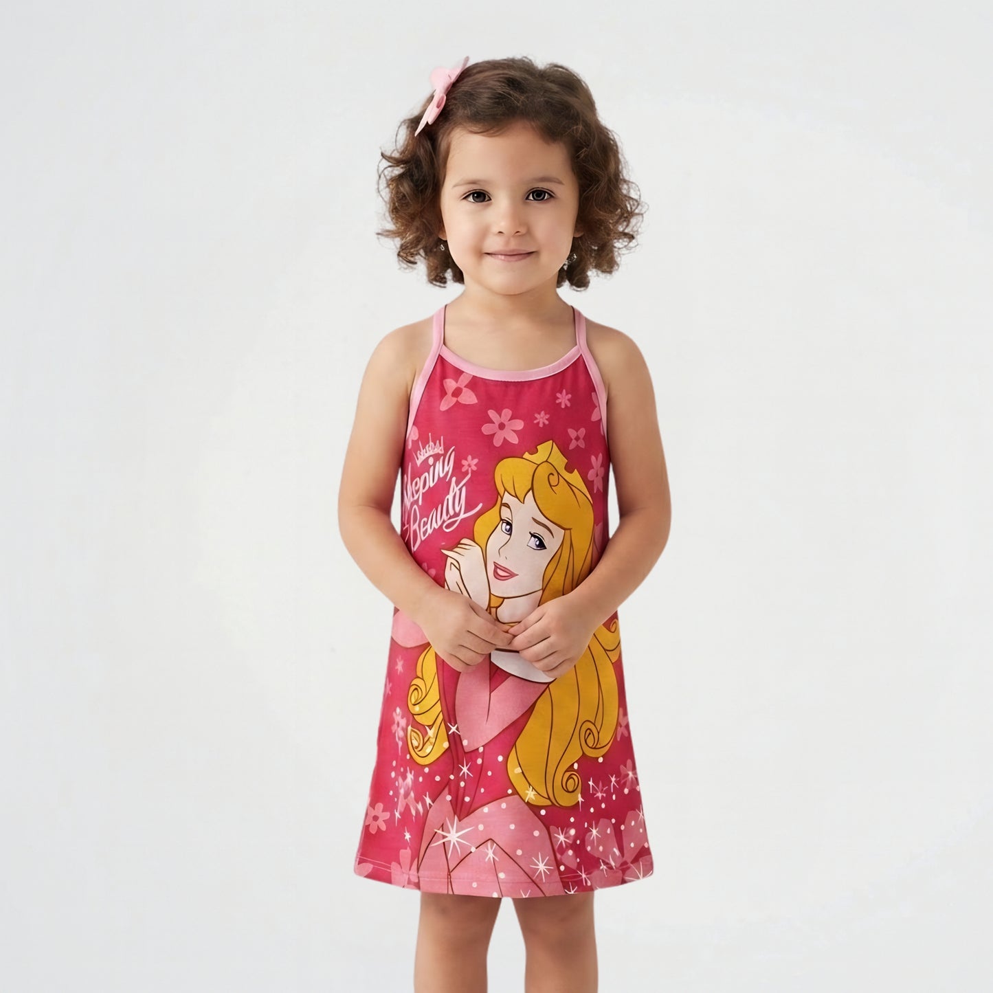 Sleeping Beauty Fuchsia Cotton Sleeping Dress