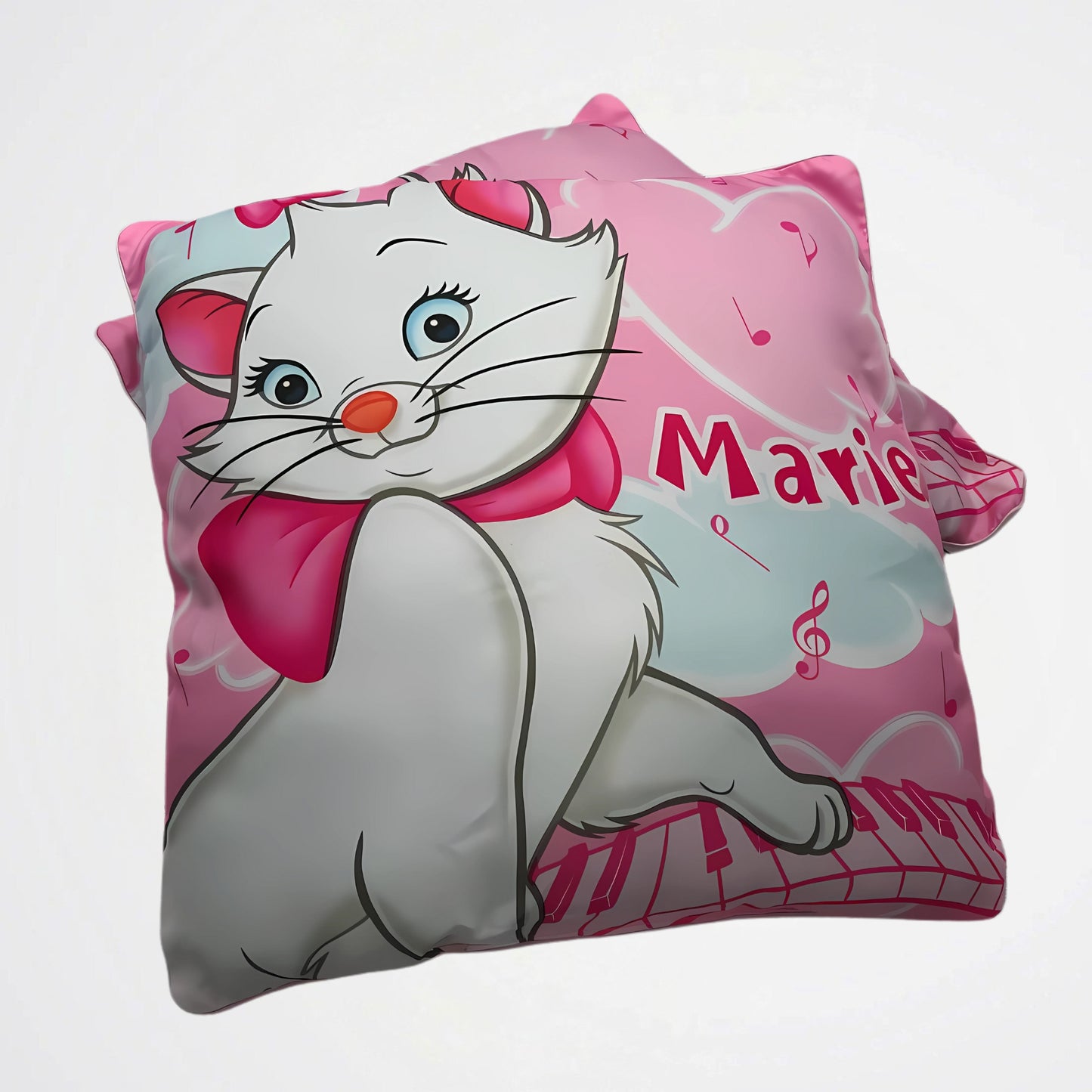 Marie The Cat Pink Cushion