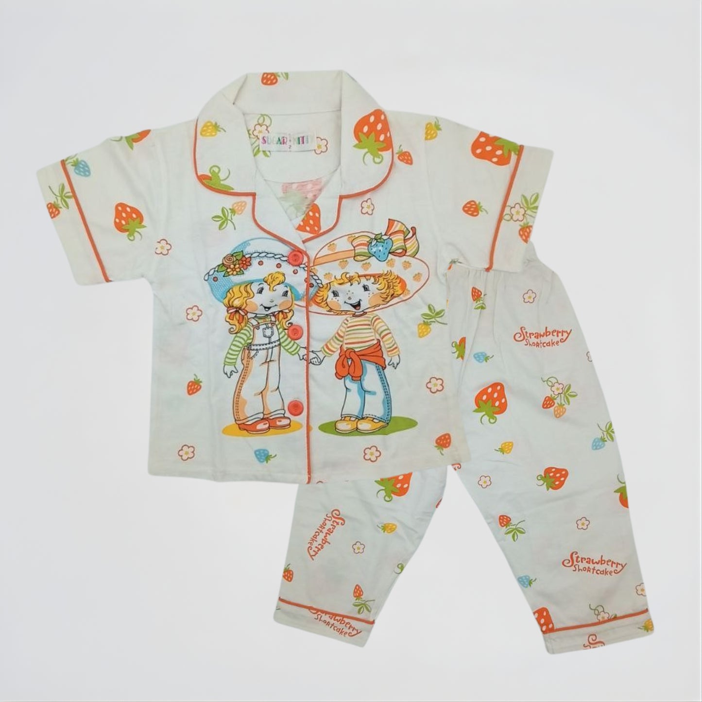 Strawberry Shortcake White/Orange Cotton Pyjama Set