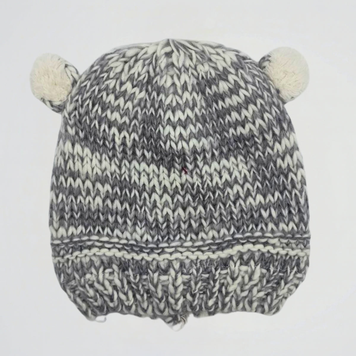 Bunny Ears Grey Wool Ice Cap