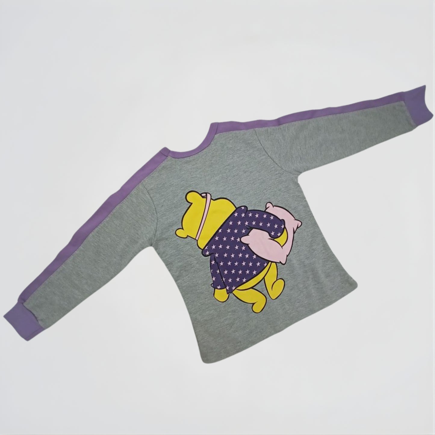 Sleepy Pooh Purple Cotton Pyjama Set