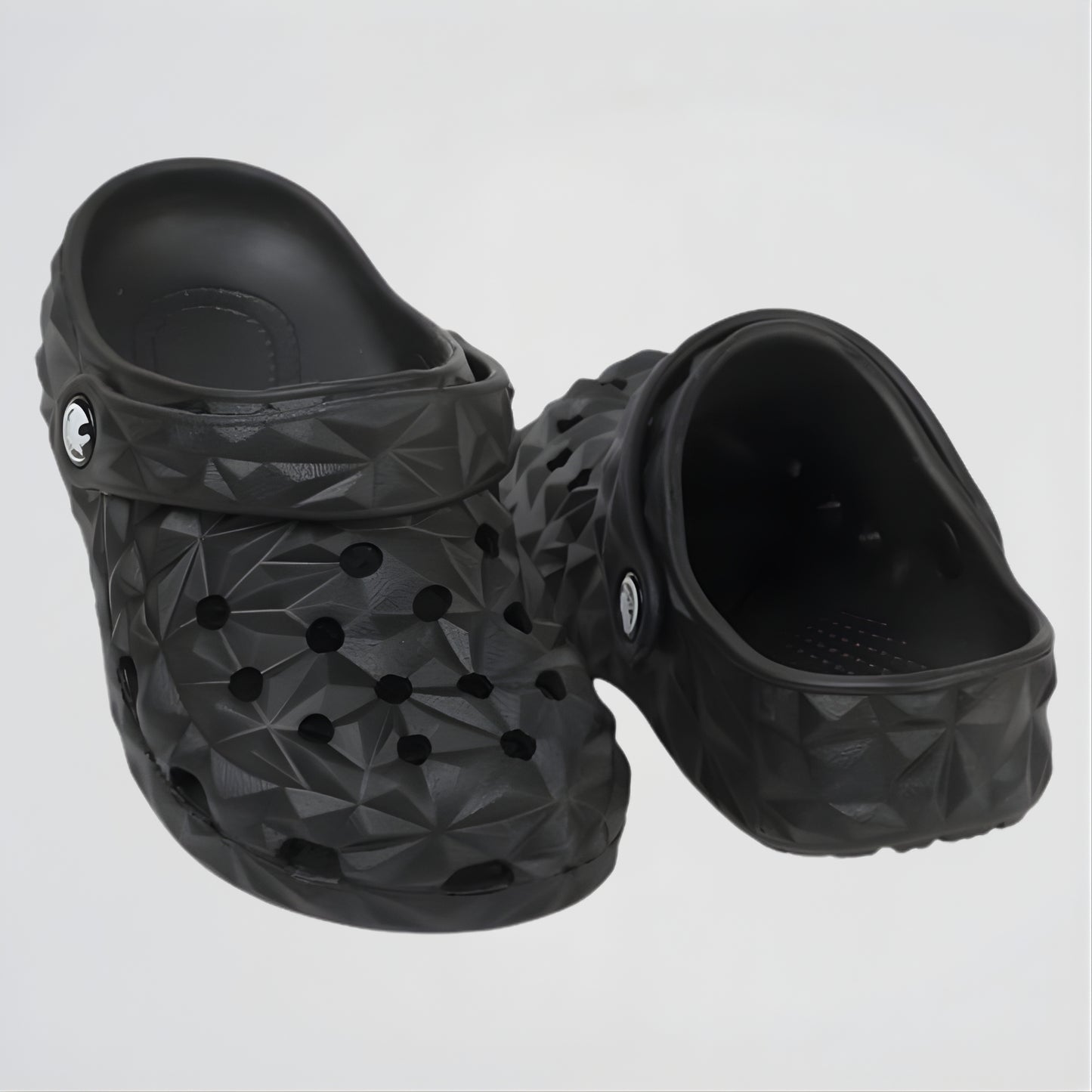 CrystalStep Black Clogs