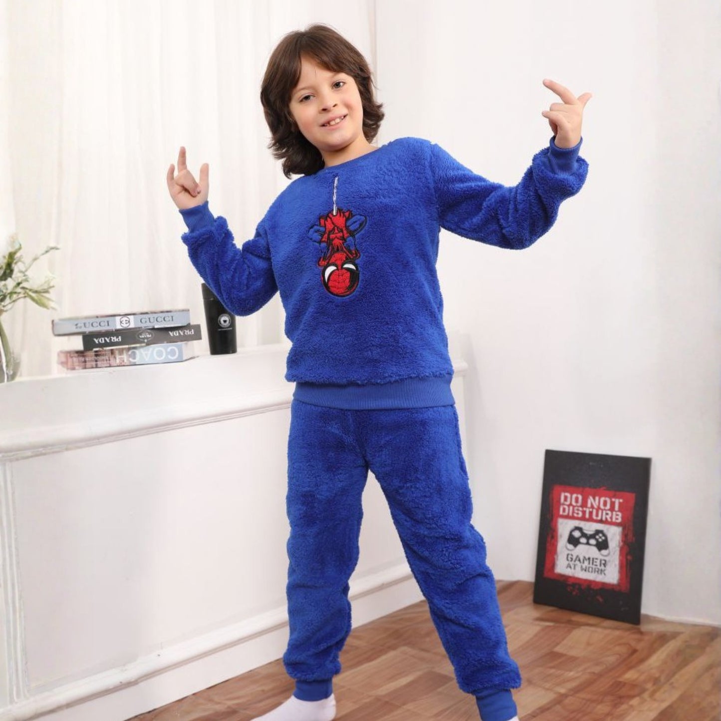 Spiderman Blue Fleece Pyjama Set
