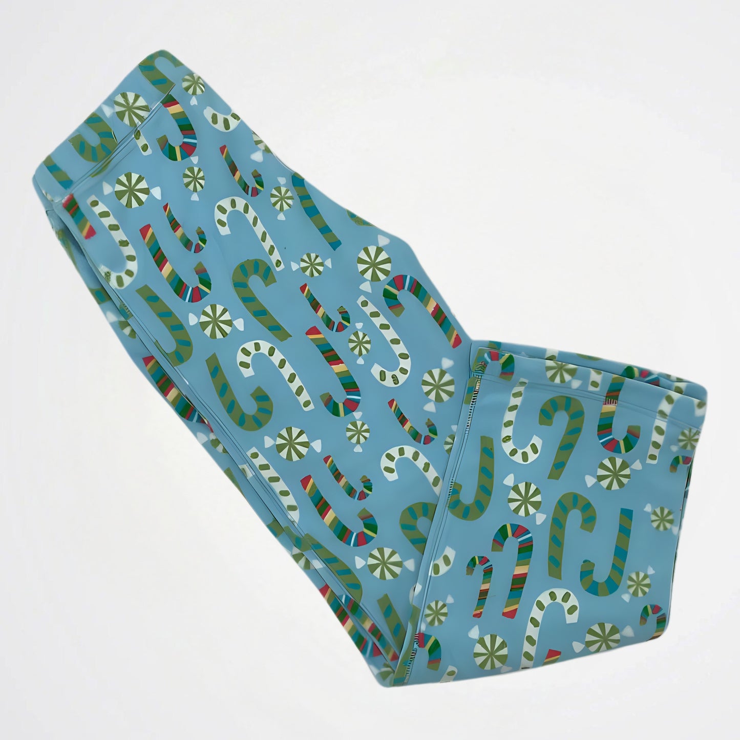 Candy Cane Light Blue Fleece Pyjama Pants