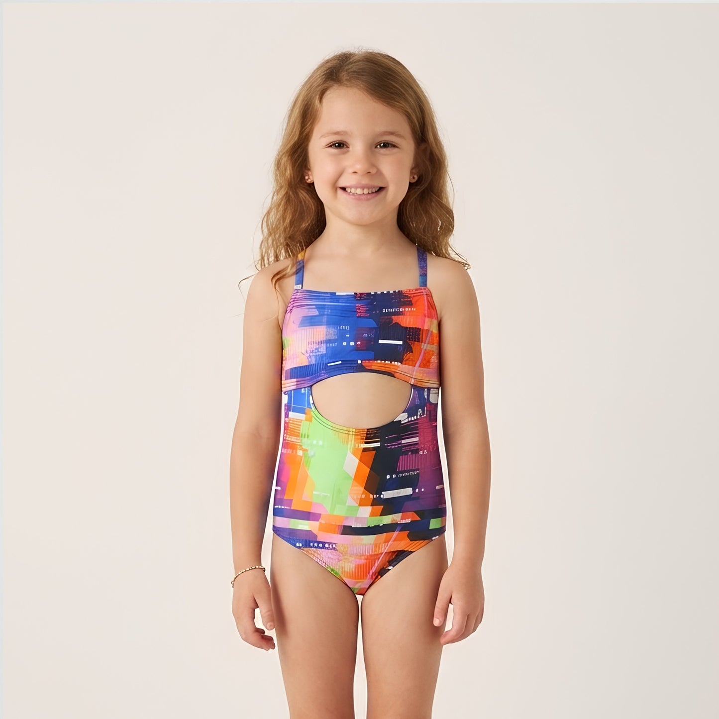 Midnight Justice Marble Swimsuit (Model 2)