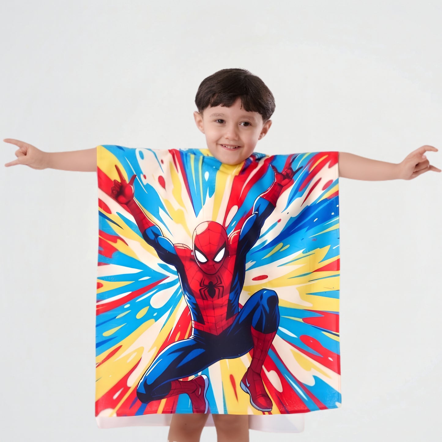 Spiderman Color Splash Microfiber Beach Poncho