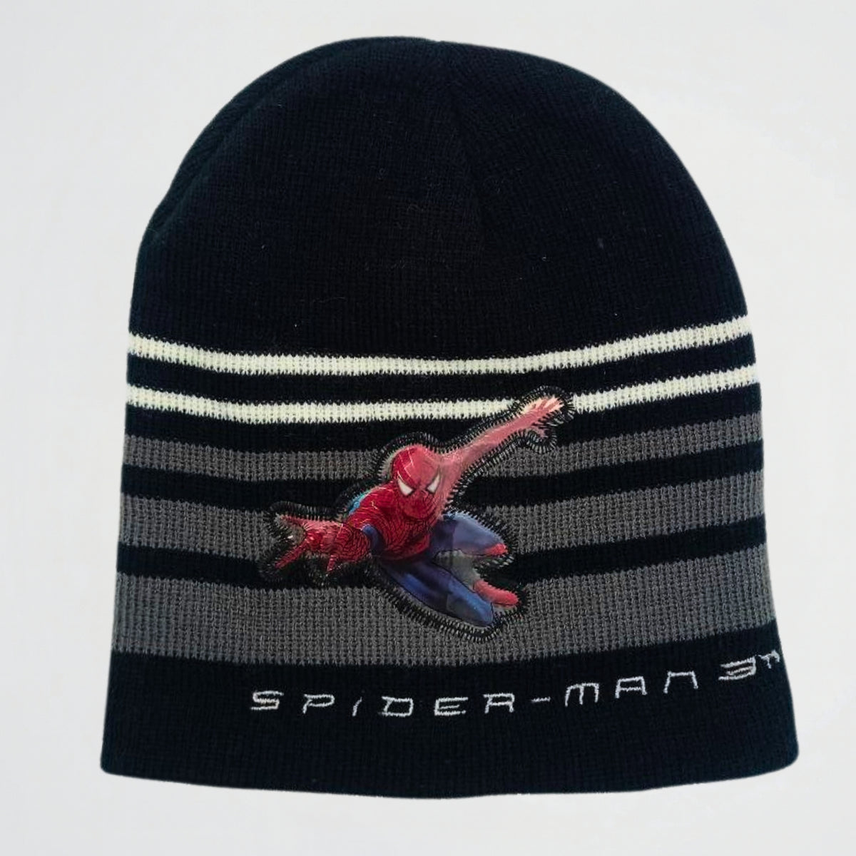Spiderman Striped Black Fleece Ice Cap