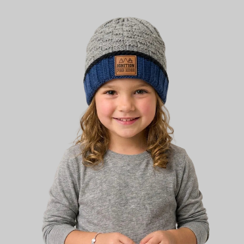 Striped Grey Wool Ice Cap