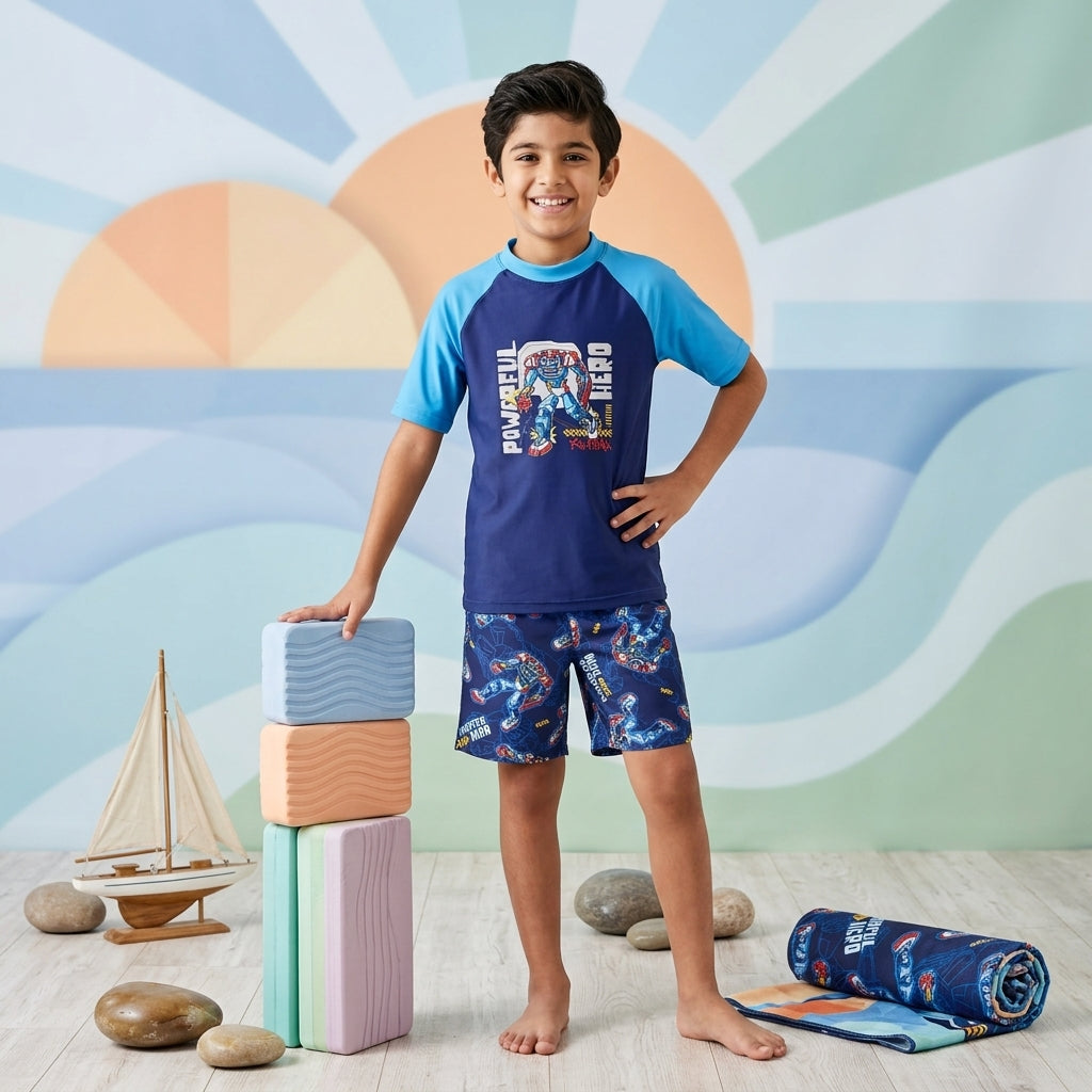Transformers Rash Guard Swim Set