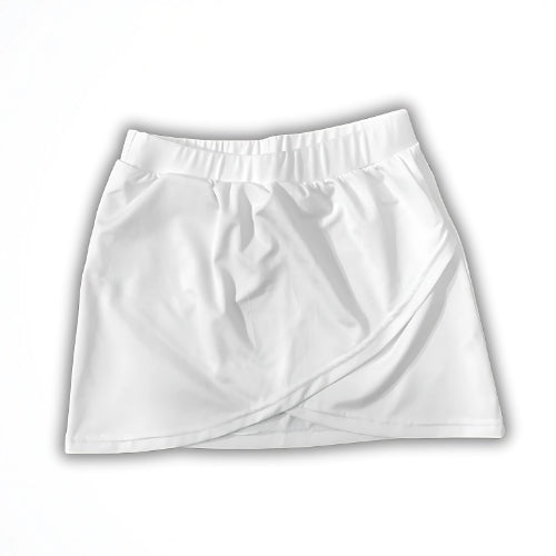 Basic White Lycra Swim Skirt