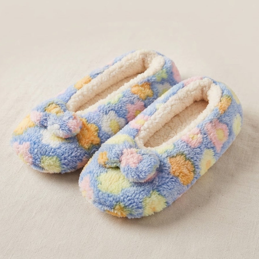 Flower Pattern House Shoes