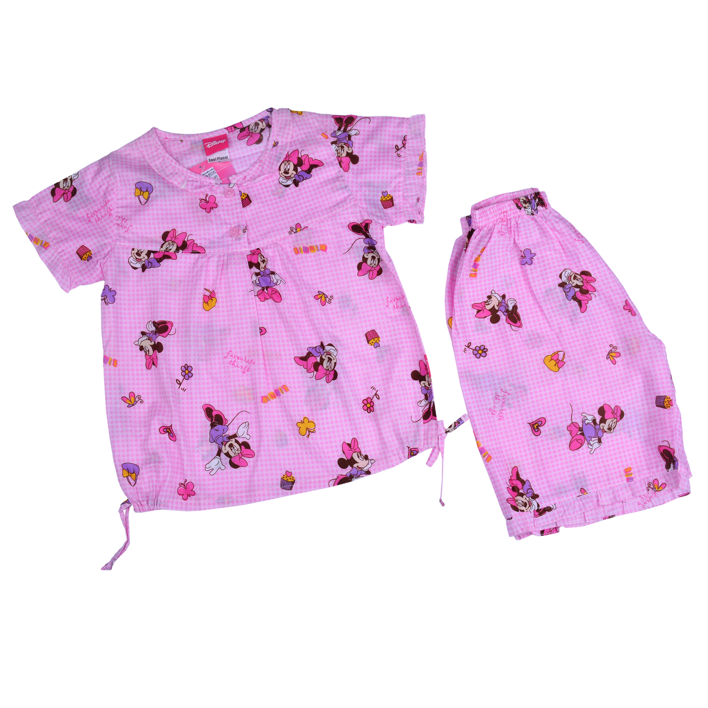 Minnie Mouse Pyjama Set (Model 601A - Pink)