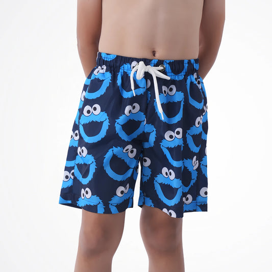Cookie Monster Navy Microfiber Swimshort