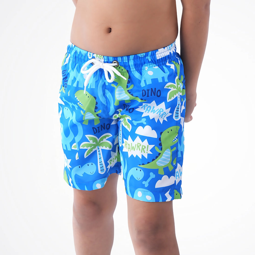 Dinosaurs Blue Microfiber Swimshort