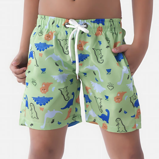 Dinosaurs Green Microfiber Swimshort