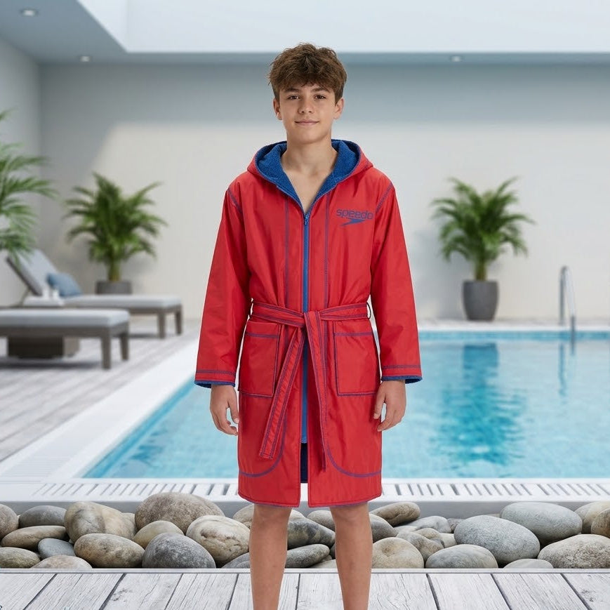 Basic Red & Dark Blue Waterproof Swim Robe